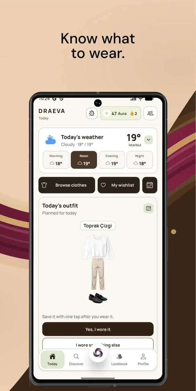 Know what to wear: today's outfit based on the weather