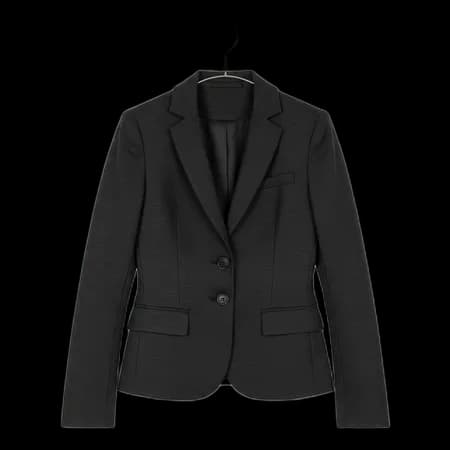 Siyah vücuda oturan blazer