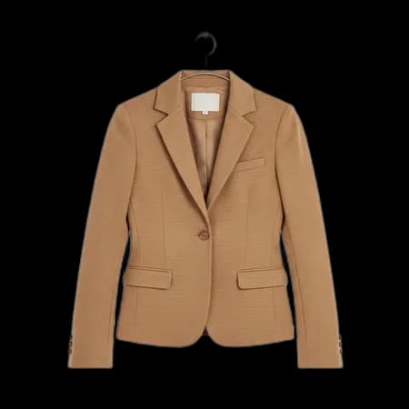 Kamel vücuda oturan blazer