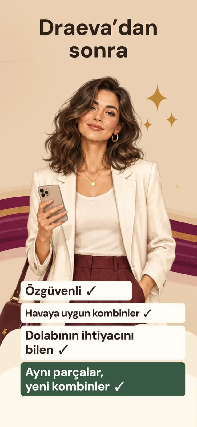 Draeva'dan sonra: özgüvenli, havaya uygun kombinler, aynı parçalarla yeni kombinler