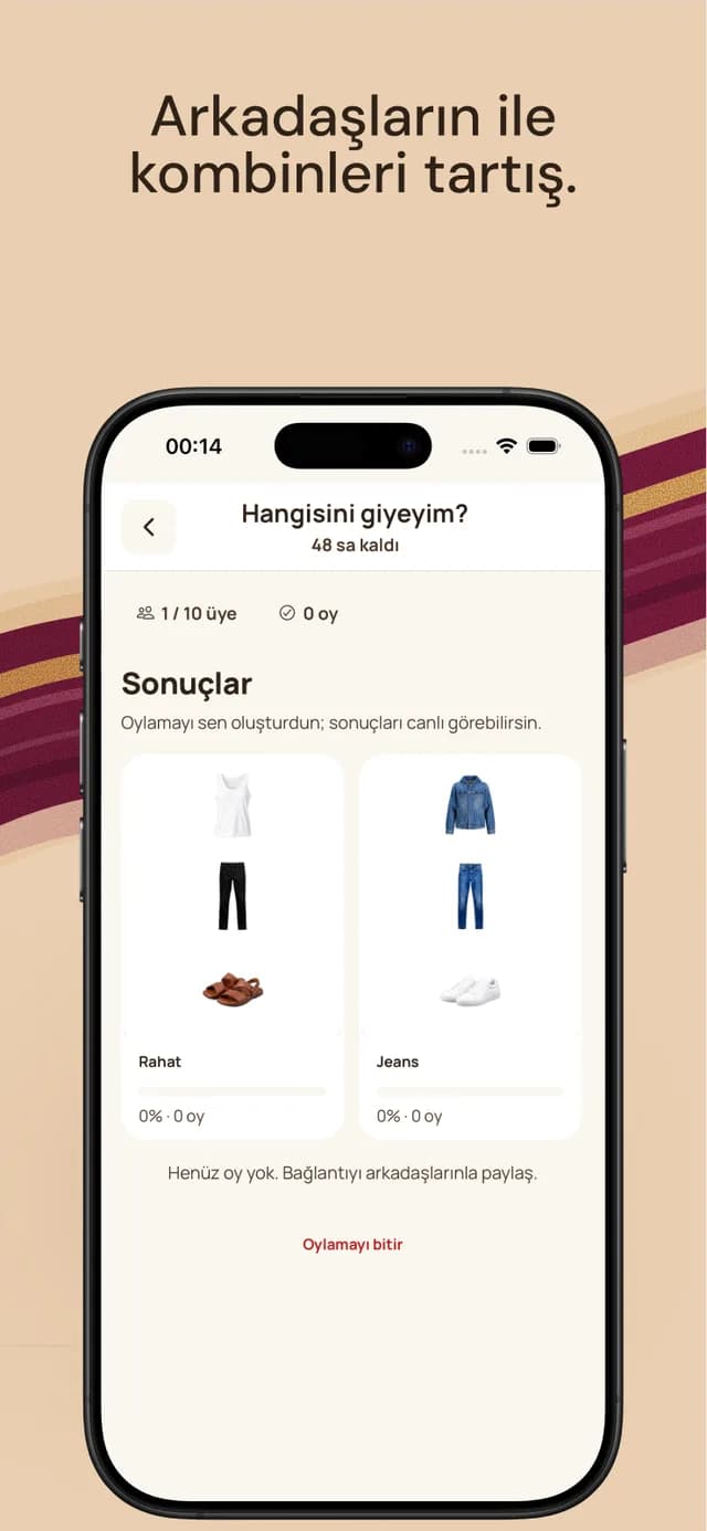Arkadaşların ile kombinleri tartış: Hangisini giyeyim oylaması